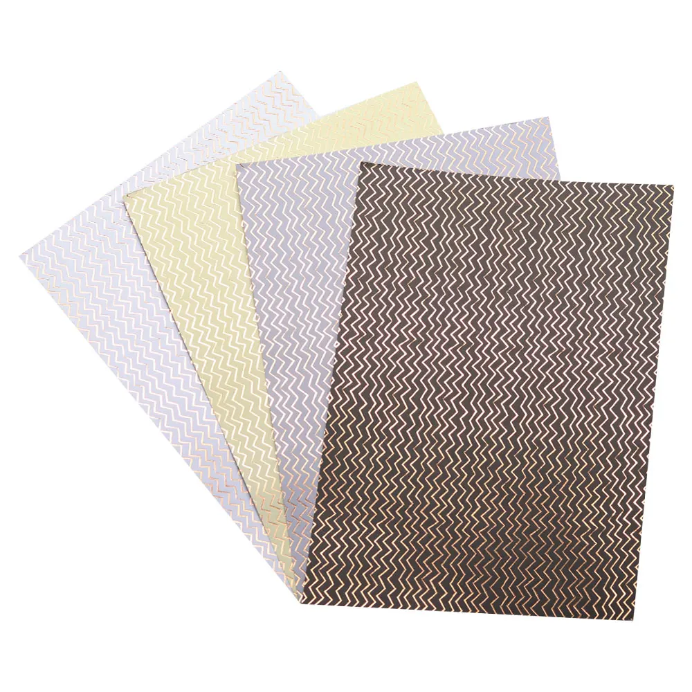 Kreatives A4-Folienmuster-Dekorationspapier, goldene Folienpapierblöcke für DIY-Bastelarbeiten, Journaling und Kartenherstellung – Detail 5