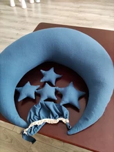 Conjunto de accesorios de fotografía recién nacido, 5-6 unidades, accesorios, almohada de bebé posando, almohada de media luna, estrellas y sombrero, accesorios de fotografía para bebé