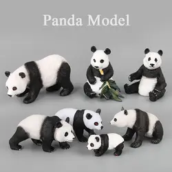 Моделирование панда Модель Набор Ручная Роспись фигурки игрушки для детей дети модели в подарок моделирование Семья украшения