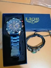LIGE-reloj analógico de cuarzo para hombre, nuevo accesorio de pulsera resistente al agua con cronógrafo, complemento Masculino deportivo de marca de lujo con diseño moderno disponible en color azul, 2021