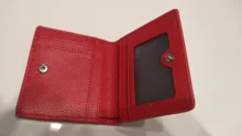 Slim Wallet Coin-Purse Id-Card-Holder Genuine-Leather Women Lady Female Zipper-Design