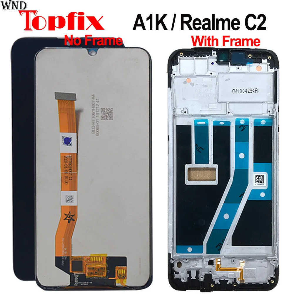 

6,1 "для OPPO Realme C2 ЖК-дисплей, сенсорная панель экран дигитайзер Датчик в сборе для OPPO A1K LCD rmx1944 Замена