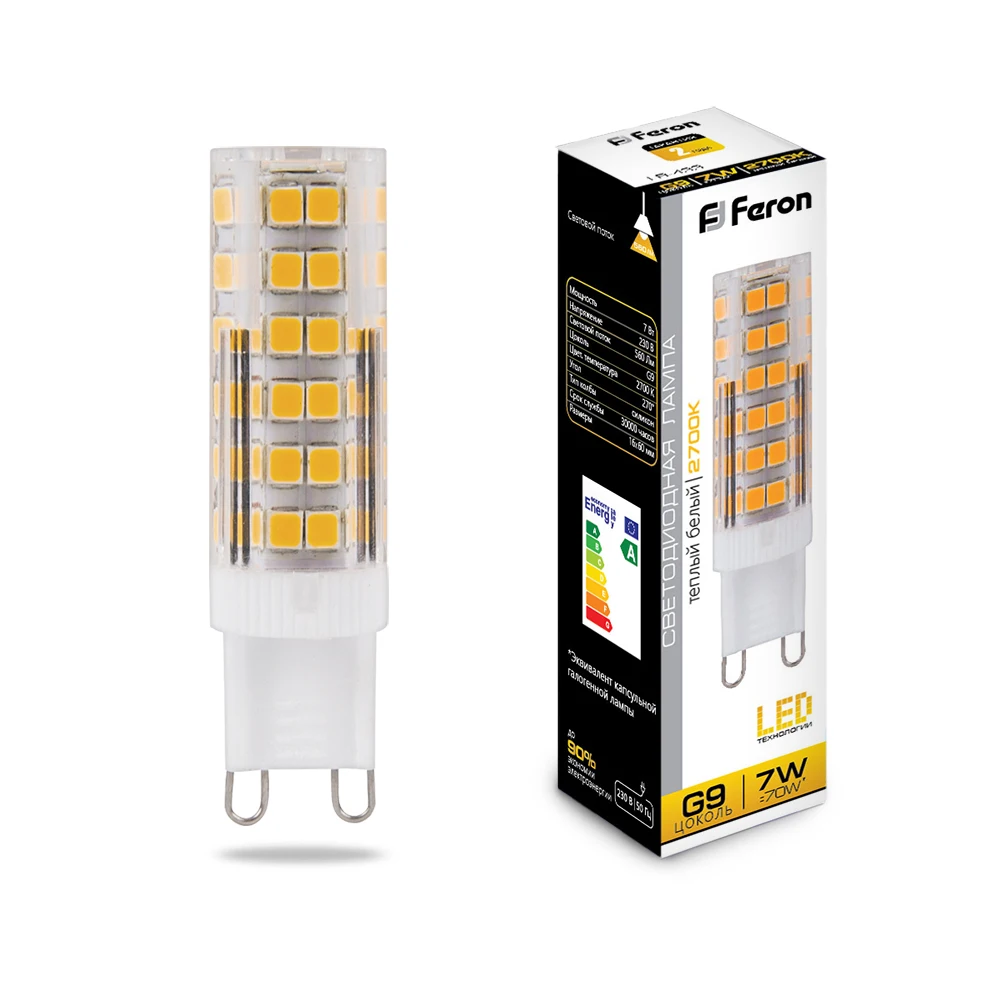 Lamp led Feron lb-433 G9 7W 2700K 25766 photo