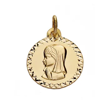 

Medal 9k gold Virgin Nina 16mm. [AA0704] -Customizable-RECORDING INCLUDED IN THE PRICE