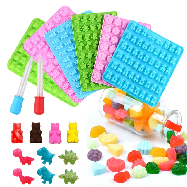 Silicone Mold Gummy Tray Candy  Silicon Mold Jelly Fruits - 66 Silicone  Molds Candy - Aliexpress