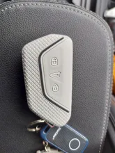 Funda de silicona para la llave del coche Protector de Auto Flip funda de llave a distancia titular de Fob para VW Volkswagen Golf 8 MK8 Passat CC Skoda asiento