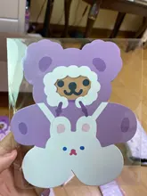 Creativo costura tarjeta niños bendición felicitación tarjeta tarjetas sobre Año Nuevo postal tarjeta de regalo libro accesorios decorativos