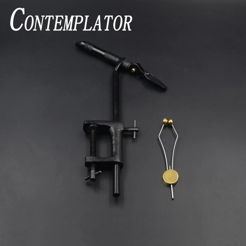 CONTEMPLATOR 360&deg;Rotation Easy Operating Iron Fly Tying AA Vise With Standard Disc Bobbin Holder Fly Tying Tools