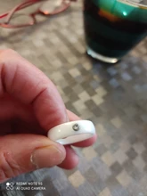 Anillo de cerámica de color blanco y negro para mujer, sortija grande de cristal para boda, ancho de 6mm, talla 6-10, regalo para hombre