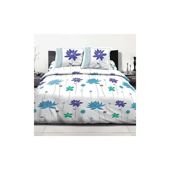 

Bed set polycotton 220x240 cm blue Flora