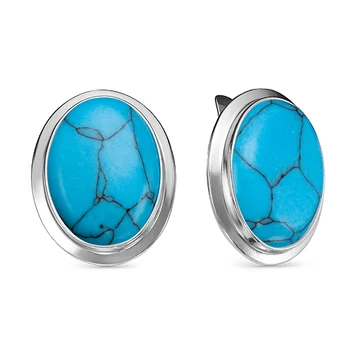 

Earrings made of silver with turquoise suit.