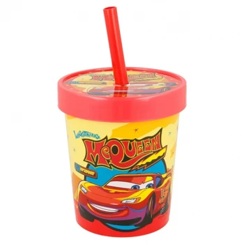 

DAILY USE ICE CREAM TUB STRAW TUMBLER 560 ML | CARS