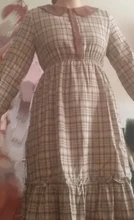 Plaid Dress Peter-Pan-Collar Long-Sleeve Autumn-Style Mori-Girl Cute Kawaii Fashion Lady