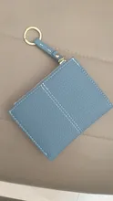 Cartera de piel sintética suave para mujer, cartera amarilla de marca, monedero Mini con broche, tarjetero, billetera corta, Bolso pequeño Delgado, llavero con cremallera