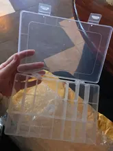 Caja de almacenamiento de plástico para joyas, compartimiento ajustable, caja para pendientes, estuche para joyería, varios tamaños