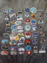 Pegatinas de grafiti para esquí y montaña, pegatinas de grafiti para equipaje, portátil, monopatín, Snowboard, refrigerador, pegatina de esquí, invierno, 10/30/50 Uds.
