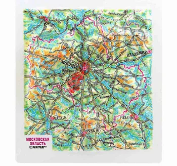 

Souvenir relief card of the Moscow region on the magnet