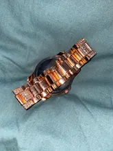 Reloj de pulsera de cuarzo y acero inoxidable para mujer, pulsera de lujo con diamantes de imitación, a la moda, #1