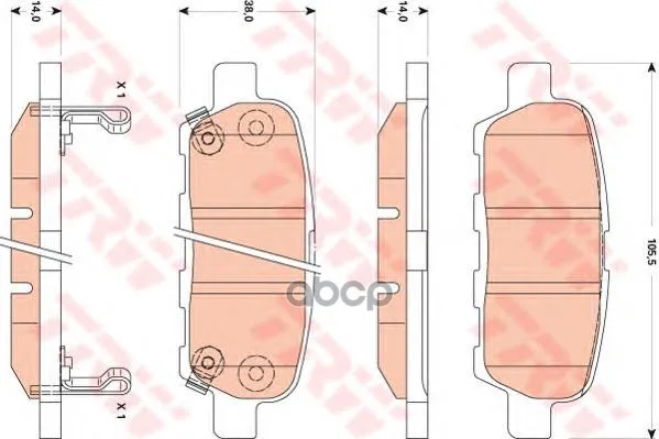 Колодки Тормозные Nissan X-Trail/Qashqai/Tiida/Infiniti Fx/Renault Koleos Задние Trw/Lucas Gdb3507 TRW/Lucas арт. GDB3507