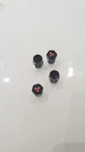 4 Uds Auto vástago de válvula de neumático tapas para Mitsubishi lancer asx outlander pajero l200 galant coche accesorios de decoración