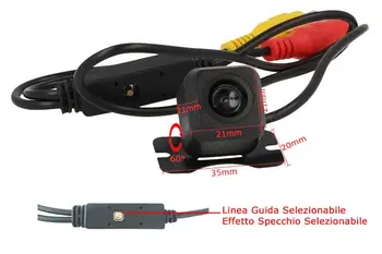 

Reverse camera plate holder adjustable guide line and mirror effect optional 12V car