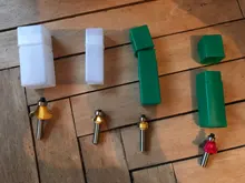 Broca con rodamiento para fresadora de madera, herramienta de carpintería de carburo de tungsteno, vástago de esquina redonda Sobre enrutador, 8mm, 1 Uds.