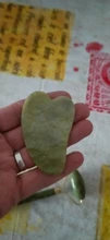 Gua Sha-masajeador de piedra Jade para cara, rodillo de Jade verde para estiramiento Facial, antiarrugas, 2/1 Uds.