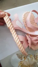 Zapatos de verano para niños, sandalias de princesa para niñas pequeñas, zapatos transpirables suaves con lazo
