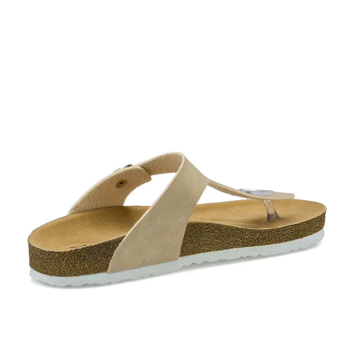 Flo Pony Warna Pasir Wanita Cork Sandal 