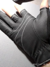 SeaKnight-guantes de pesca deportivos SK03, 1 par/lote, 3 guantes de cuero transpirable de medio dedo, equipo de pesca de neopreno y PU