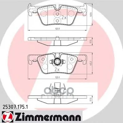 Колодки Тормозные Дисковые Zimmermann 253071751 Zimmermann арт. 253071751