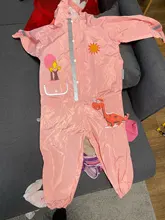 Children Raincoat Pants Jumpsuit Dinosaur Girls Baby Waterproof Kids Cartoon Hooded One-Piece