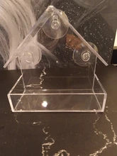 Clear House Window Bird Feeder Birdhouse With Suction Outdoor Garden Feeding New