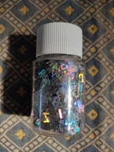 Láseres holográficos de resina epoxi para Festival, plata, brillo grueso, hexagonal, corazón, número, letras, lentejuelas, 10g por