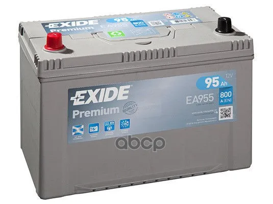 Аккумулятор Premium 12v 95ah 800a 306х173х222 Полярность Etn1 Клемы En Крепление Korean B1 EXIDE арт. EA955