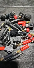 10 unids/lote rojo y negro de 4mm a Banana vinculante Post Socket Banana 4mm enchufe hembra DIY adaptador