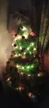 2M copo de nieve Santa Claus LED Garland cadena de luces Feliz Navidad para la decoración del hogar ornamento de árbol de Navidad Natal Año Nuevo