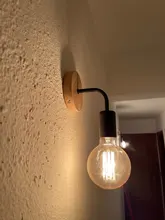 Fixtures Lighting Sconces Decorative Wall-Lamp Retro-Decor Industrial-Loft Wood Living-Room