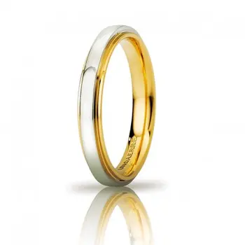 

Wedding Ring UNOAERRE Cassiopeia Slim 3mm Gold yellow white Shining Promises