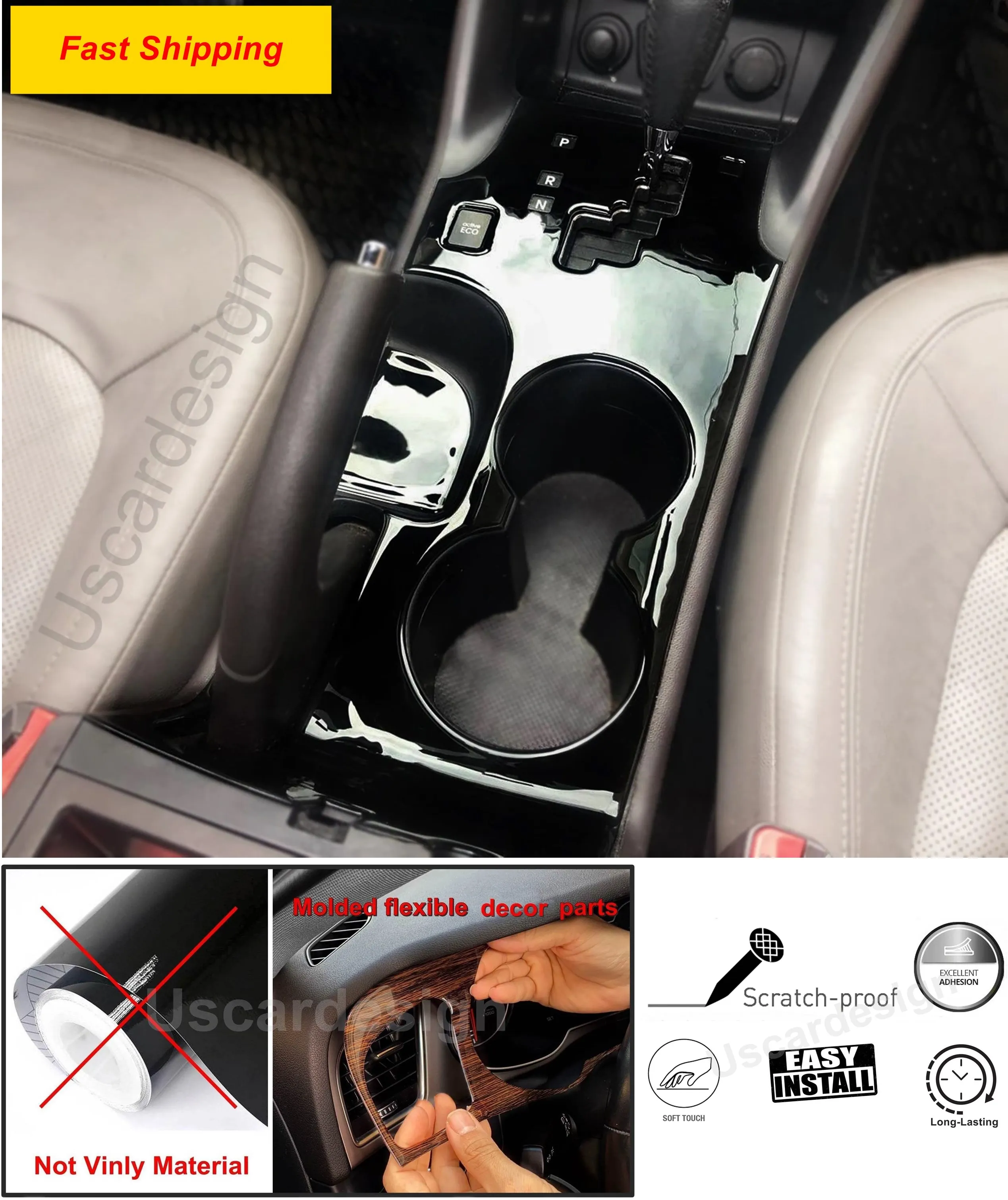 

Полная декоративная рамка для Hyundai ix35 2010-2015, крышка приборной панели, аксессуары для отделки двери, черное фортепиано, углеродное волокно, покрытие