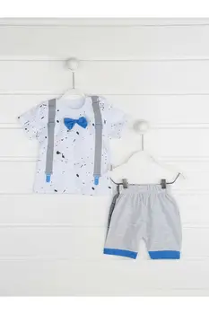 

Blue Summer Male Baby Papyonlu 2 li Suit