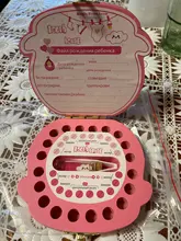Caja de madera para dientes de bebé, organizador umbilical para los dientes de la leche en inglés/español/portugués, caja de recuerdo para niños y niñas