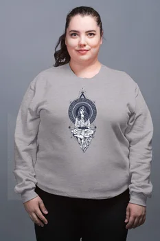 

Angemiel Wear Yoga Arriving Girl Motifs Gray Female Sweatshirt