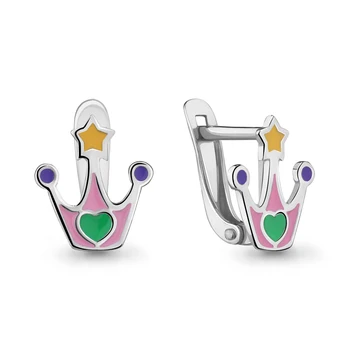 

Aquamarine baby earrings without enamel inserts, 925 sterling silver