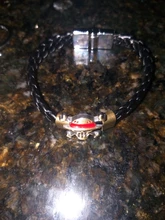 Pulsera de Anime de One Piece, brazalete de lapislázuli, cara sonriente, Trafalgar Law