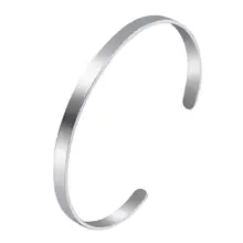 Европейский и американский модный гладкий Простой браслет из нержавеющей стали для женщин и мужчин, цепочка на руку, женские модные вечерние ювелирные изделия