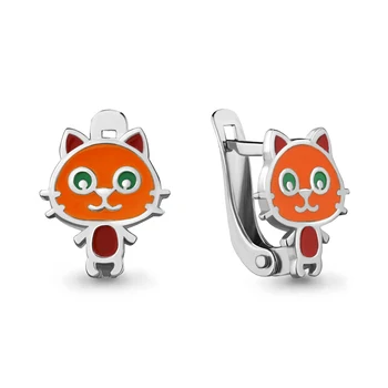 

Aquamarine baby earrings without enamel inserts, 925 sterling silver