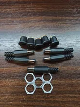 Female Jack Connector Plugs Screw-Nut Panel-Mount Power-Socket Plastic DC022 10PCS 5pairs
