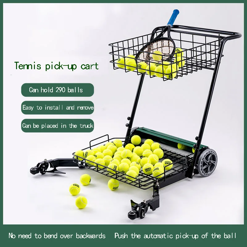 High Quality Tennis Automatic Ball Picker Tennis Ball Picker with Cart Instrument Coach Barrel