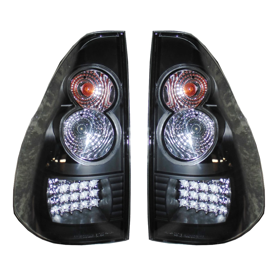 

Tail Lights LED fits Toyota Land Cruiser PRADO 2002-2009 Rear Lamps SET LEFT + RIGHT BLACK TUNING PAIR